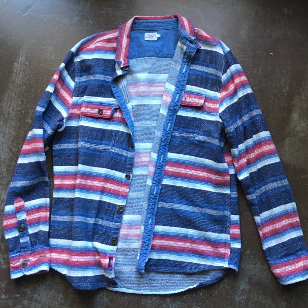 Faherty Blanket Stripe Shirt Jacket